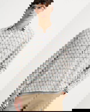 Marc O'Polo cămașă din bumbac culoarea gri, cu guler clasic, regular, 526724542108