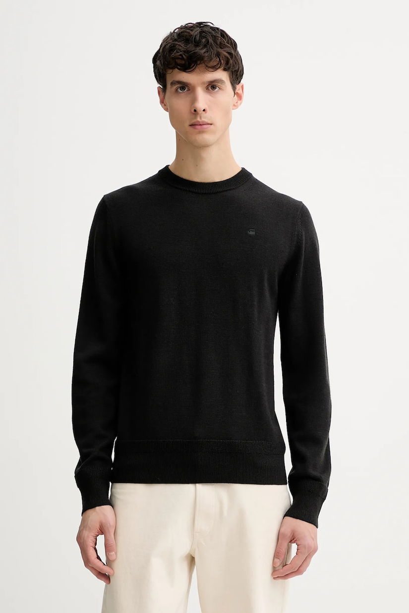 G-Star pulover de lână culoarea negru, light, D27686.B692