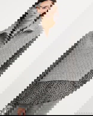 Marc O'Polo vestă din amestec de lână culoarea gri, 5000007565