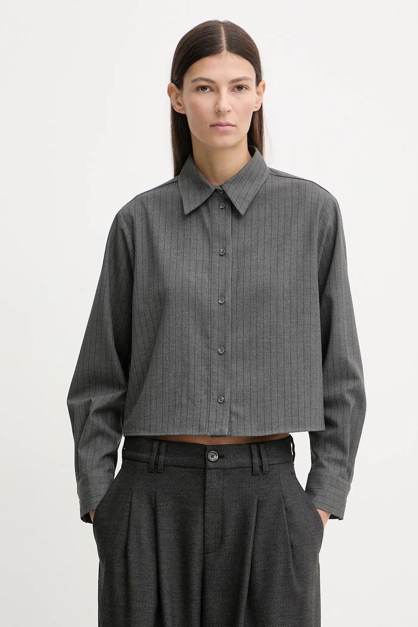 Marc O'Polo cămașă culoarea gri, cu guler clasic, relaxed, 5000007455