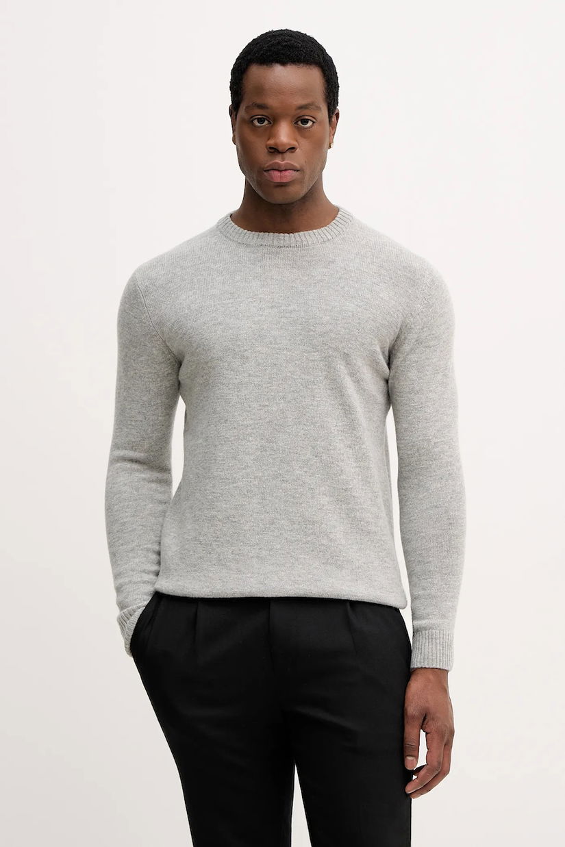 Lindbergh pulover din amestec de lână culoarea gri, light, 30.800220