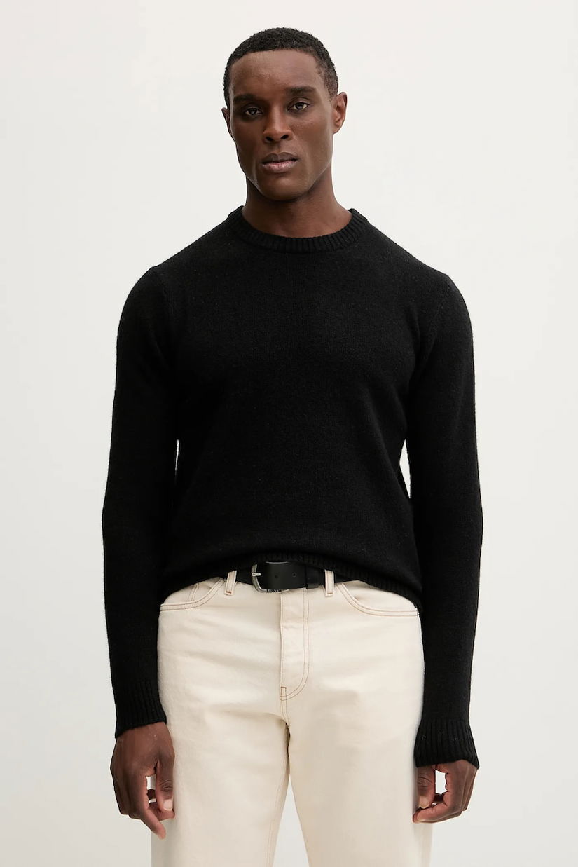 Lindbergh pulover din amestec de lână culoarea negru, light, 30.800220