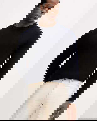 Lindbergh pulover din amestec de lână culoarea bleumarin, light, 30.800220