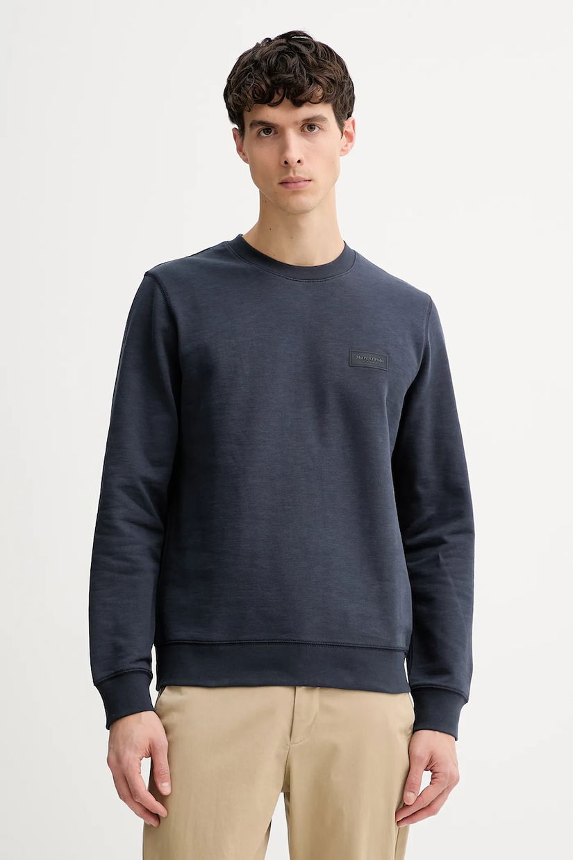 Marc O'Polo hanorac de bumbac culoarea bleumarin, uni, 620401554008