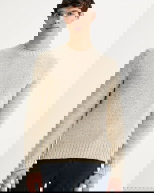 Marc O'Polo pulover din amestec de lână culoarea bej, 5000007626