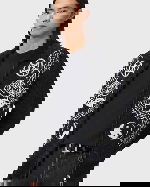 AllSaints cardigan cu alpaca culoarea negru, M056KD