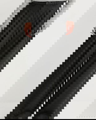 Marc O'Polo pantaloni culoarea gri, lat, high waist, 5000007653