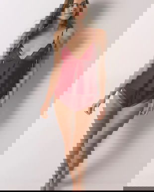 women'secret pijama culoarea bordo, transparent, 2542476