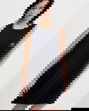 Tommy Jeans rochie culoarea bleumarin, mini, evazați, DW0DW22496