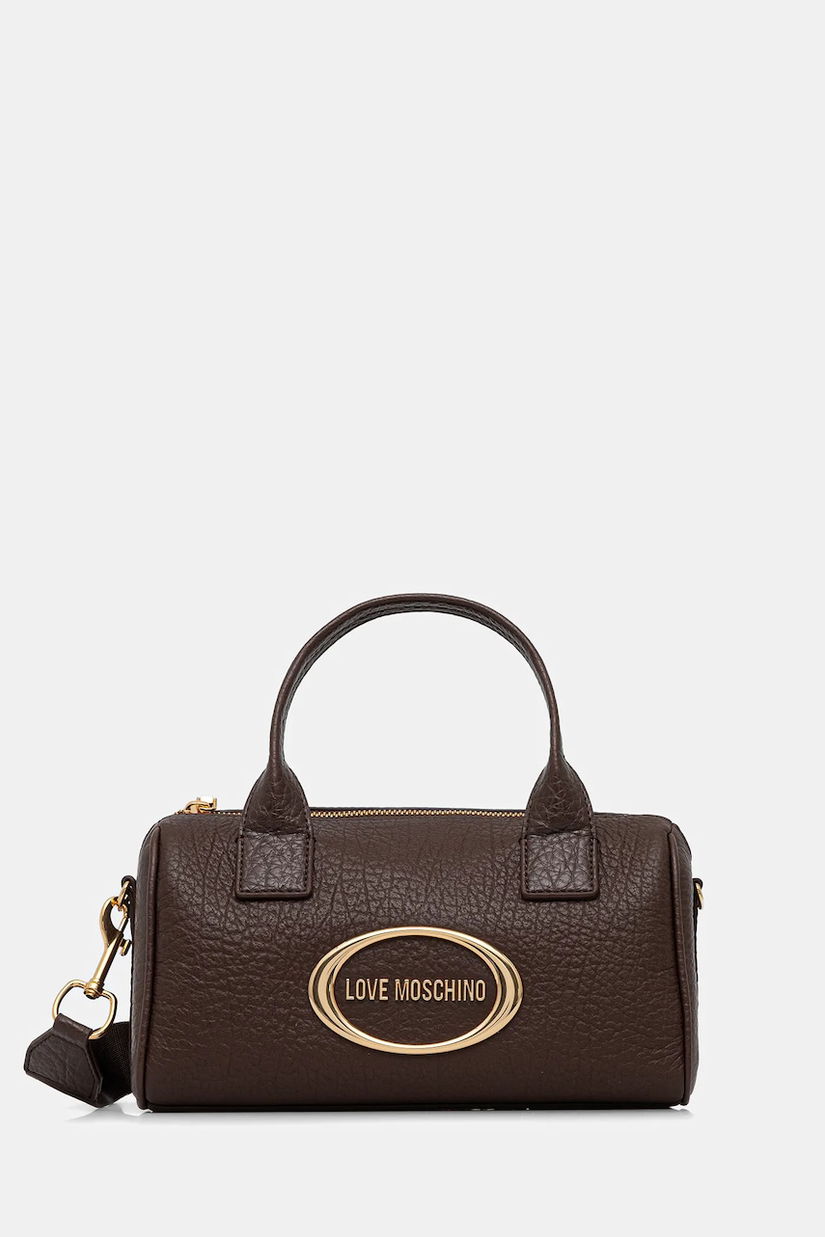 Love Moschino poșetă de piele culoarea maro, JC4338PP0NK1431A