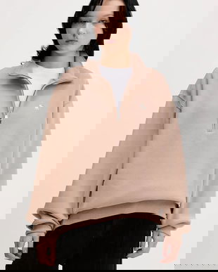 Abercrombie & Fitch bluză culoarea bej, uni, KI152-5418-420