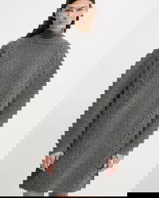 G-Star rochie din lână culoarea gri, mini, oversize, D27217.D770