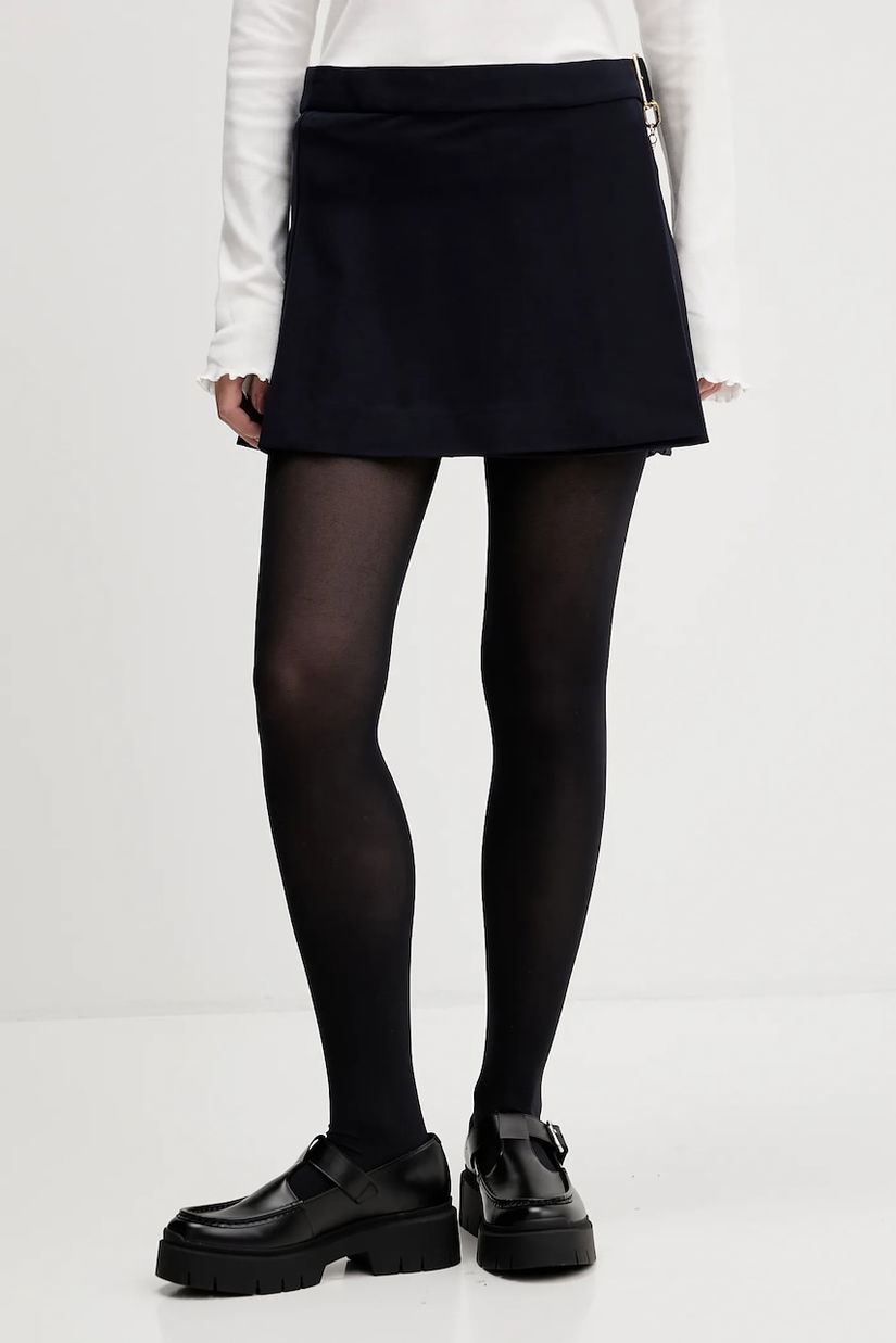 Tommy Jeans fustă culoarea bleumarin, mini, evazați, DW0DW22497