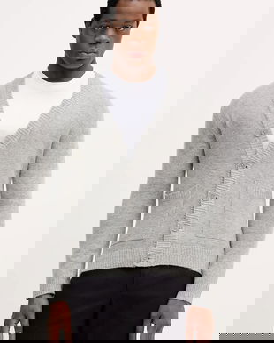 Lindbergh cardigan din amestec de lână culoarea gri, 30.800223