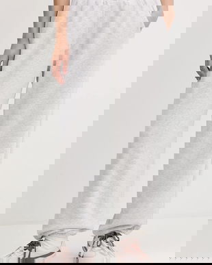 Abercrombie & Fitch pantaloni de trening culoarea gri, melanj, KI147-5140-130