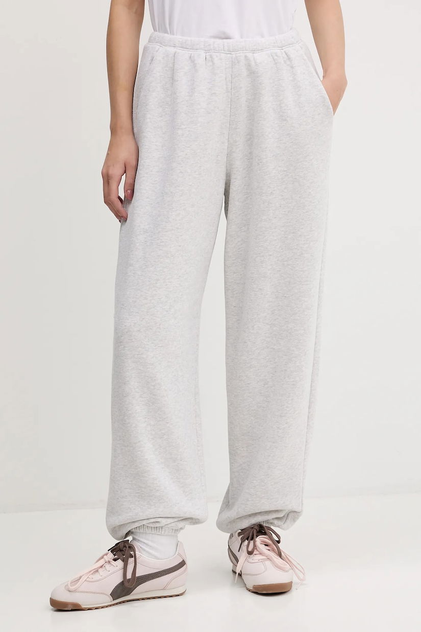 Abercrombie & Fitch pantaloni de trening culoarea gri, melanj, KI147-5140-130