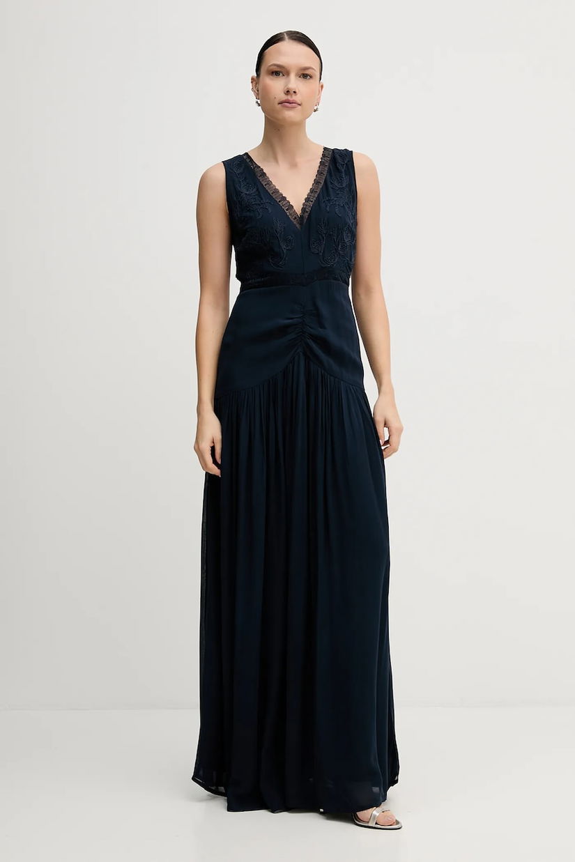 Pedro del Hierro rochie culoarea bleumarin, maxi, evazați, 3812202