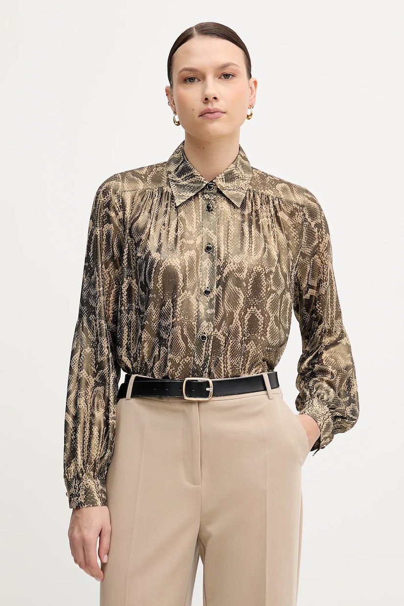 Marc Aurel cămașă culoarea verde, cu guler clasic, relaxed, 6368-1000-93490