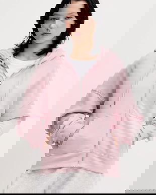 Abercrombie & Fitch bluză culoarea roz, cu glugă, KI152-5417-601