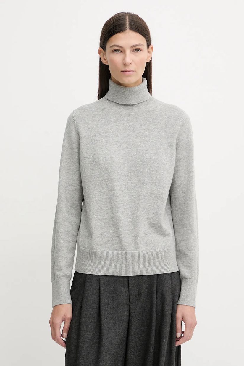 Marc O'Polo pulover culoarea gri, light, cu guler, 5000007462