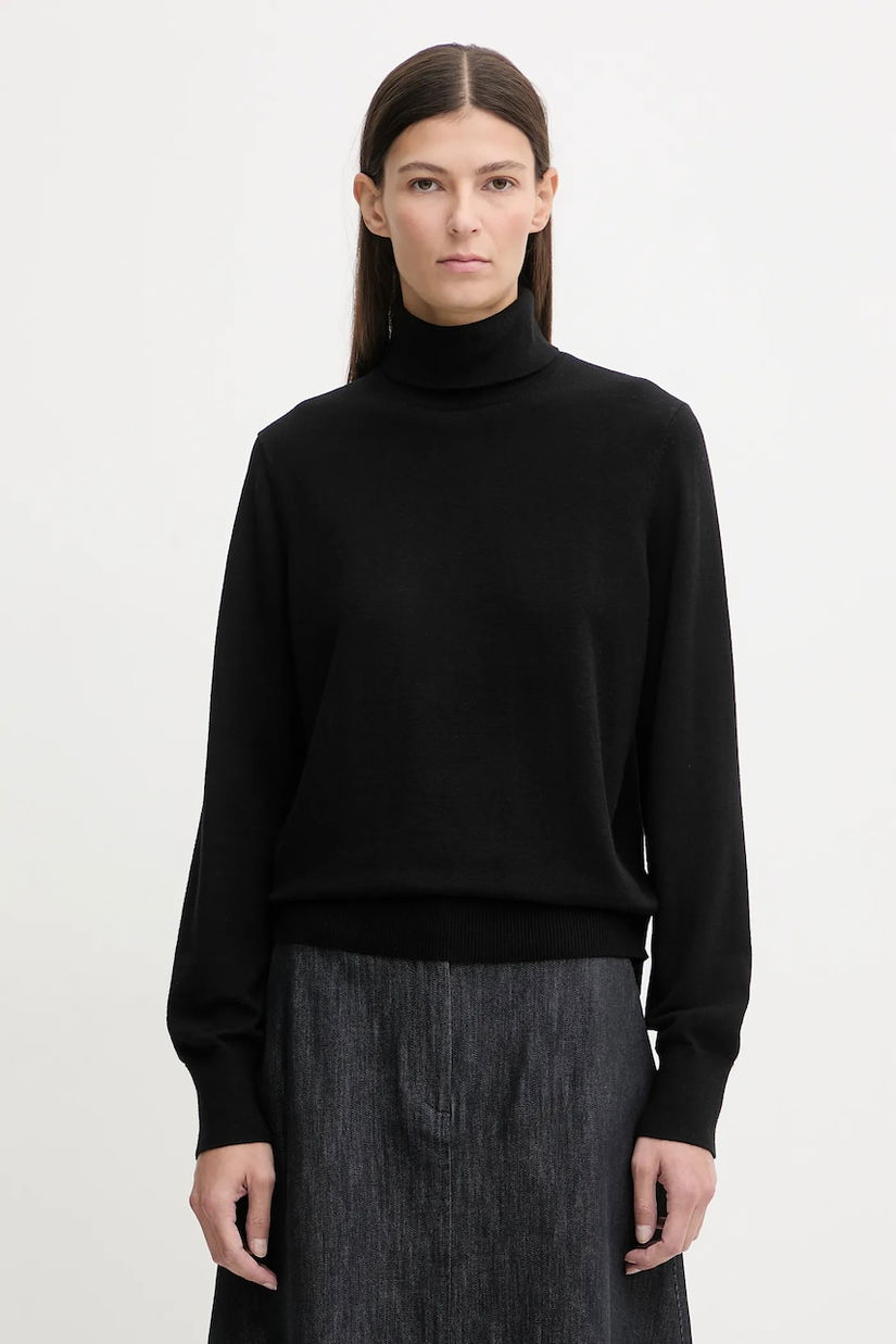 Marc O'Polo pulover culoarea negru, light, cu guler, 5000007462