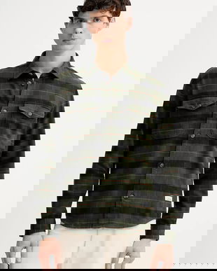 Marc O'Polo cămașă din bumbac culoarea verde, cu guler clasic, regular, 5000007600