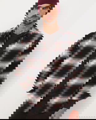 Medicine camasa din bumbac culoarea maro, cu guler clasic, relaxed