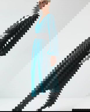 Medicine rochie culoarea verde, midi, evazati