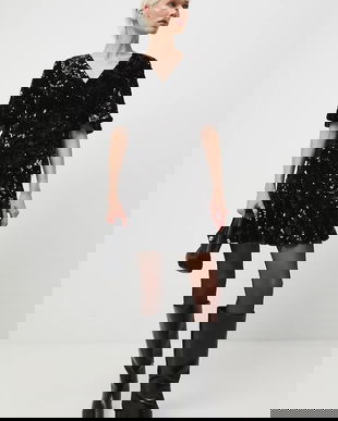 Medicine fusta culoarea negru, mini, evazati