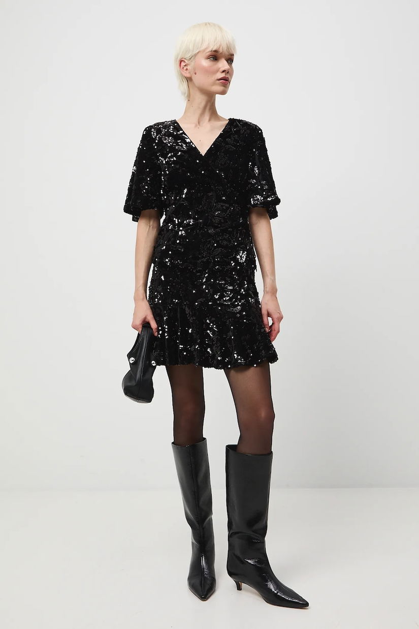 Medicine fusta culoarea negru, mini, evazati