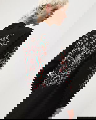 Medicine camasa culoarea negru, cu guler clasic, regular