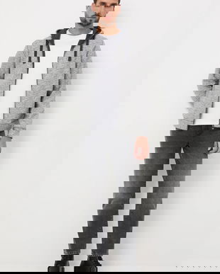 Medicine bluza culoarea gri, cu glugă, melanj