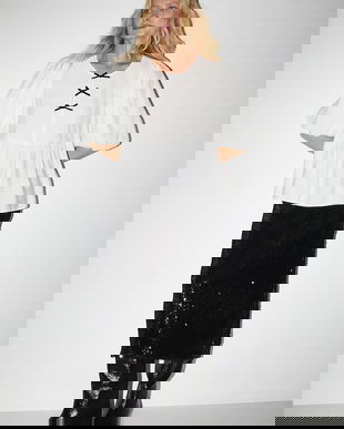 Medicine bluza culoarea bej, neted