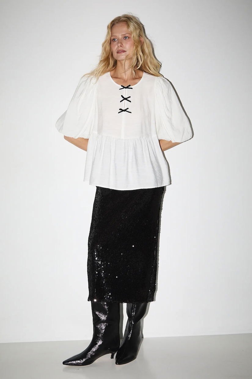 Medicine bluza culoarea bej, neted