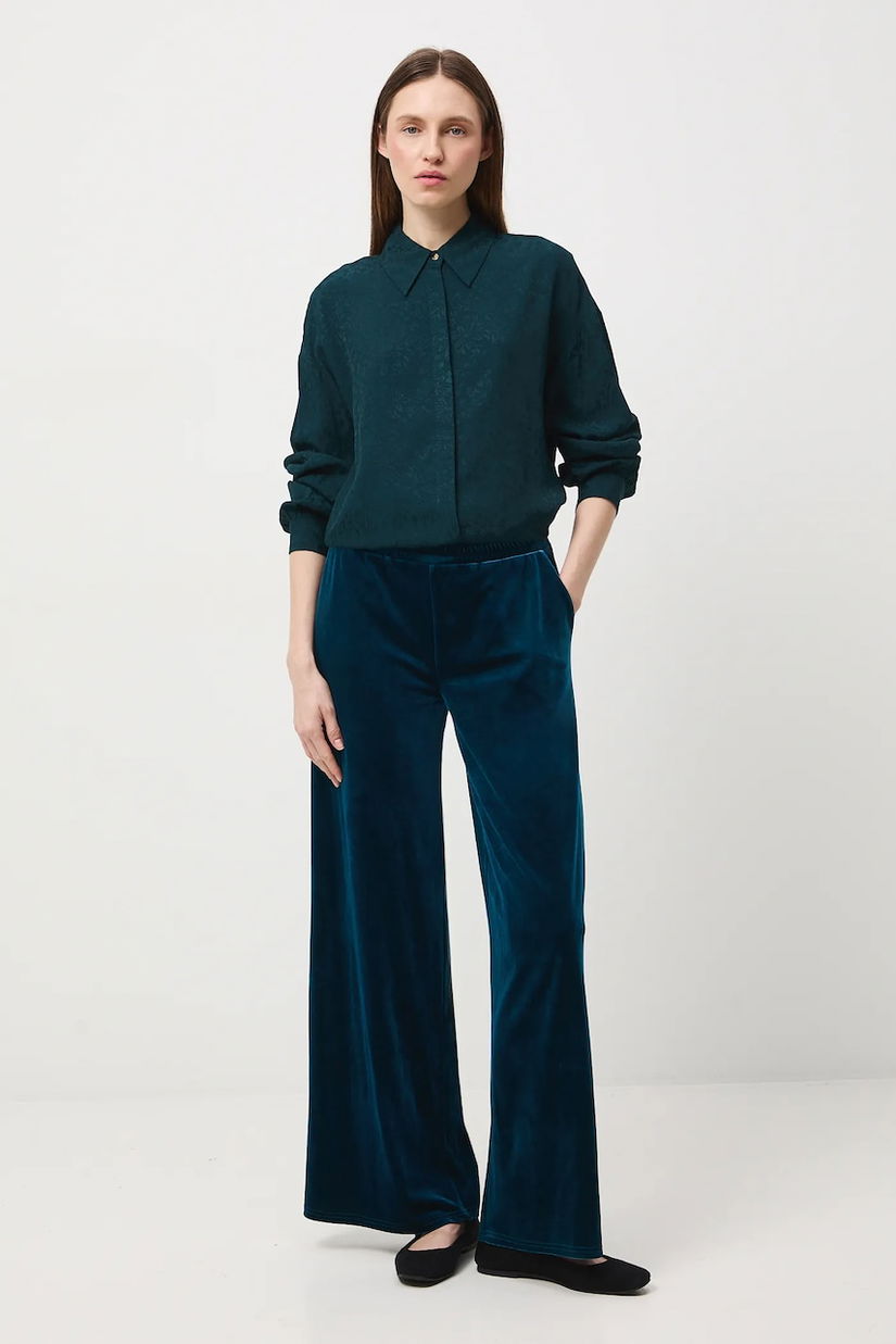 Medicine camasa culoarea verde, cu guler clasic, regular