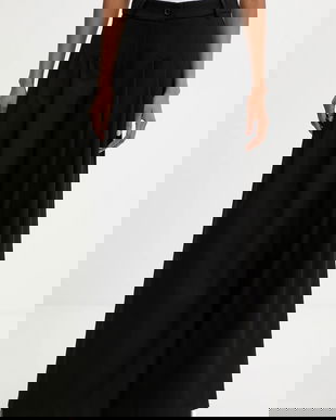 Answear.LAB pantaloni culoarea negru, lat, high waist