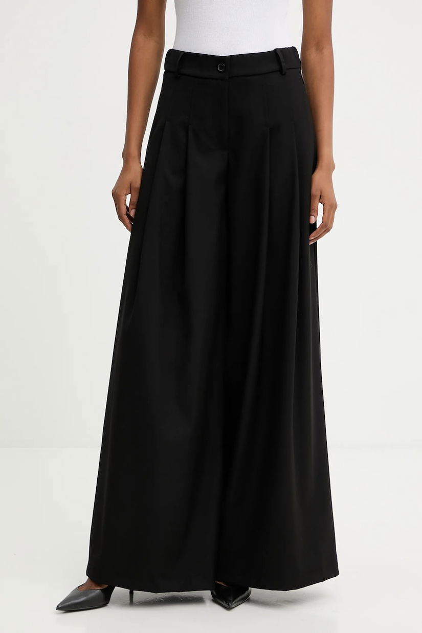 Answear.LAB pantaloni culoarea negru, lat, high waist