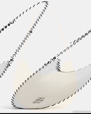 Karl Lagerfeld poșetă de piele Karl Lagerfeld x Paris Hilton culoarea alb, B1W30270