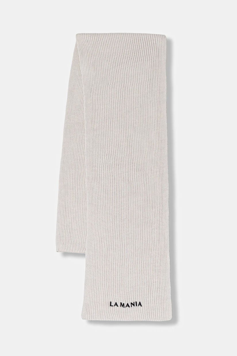 La Mania eșarfă de lână MAEVE culoarea bej, uni, MAEVE