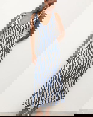 Answear.LAB rochie culoarea albastru marin, maxi, drept