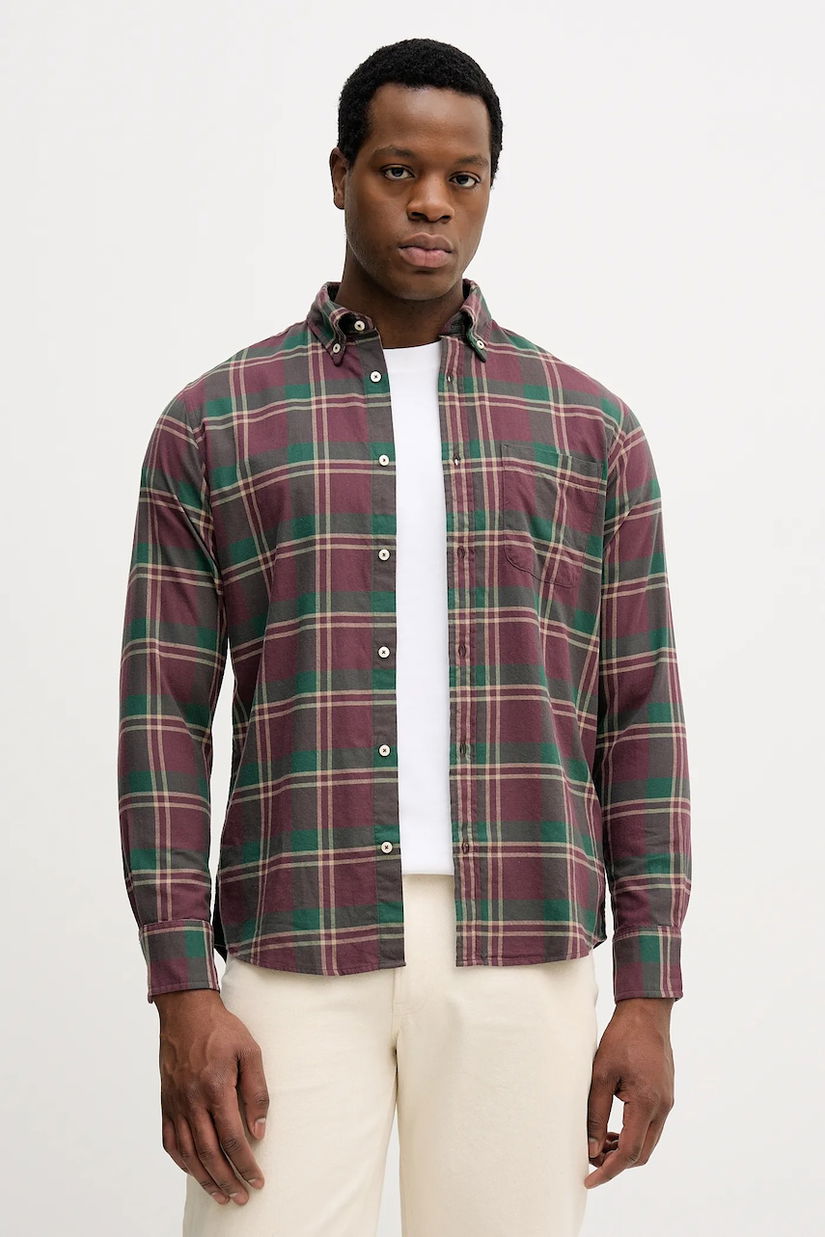 United Colors of Benetton cămașă din bumbac cu guler button-down, regular, 5TCRUQ04W