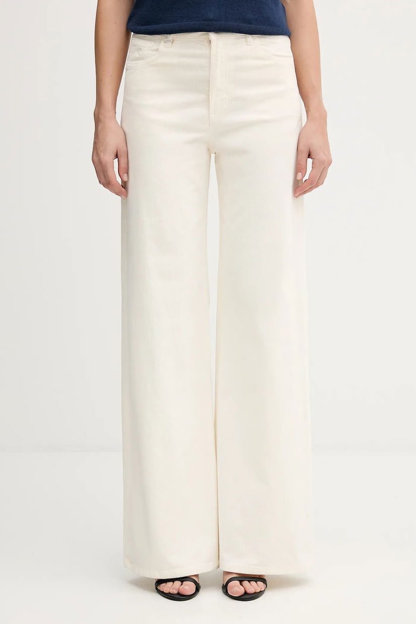 United Colors of Benetton pantaloni culoarea negru, lat, high waist, 41ULDE029