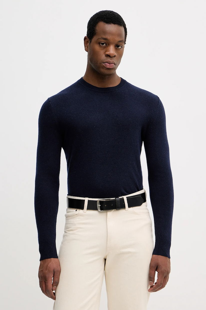 Sisley pulover din amestec de lână culoarea gri, light, 102HS1B17