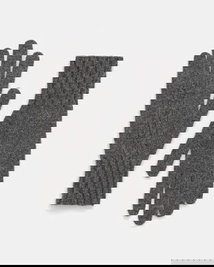 United Colors of Benetton mănuși din amestec de lână culoarea gri, 1244DG00F