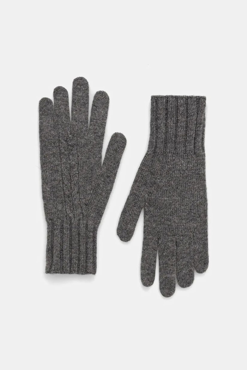 United Colors of Benetton mănuși din amestec de lână culoarea gri, 1244DG00F