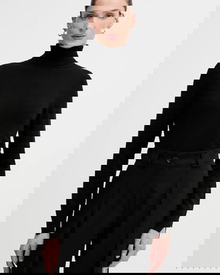 Sisley pulover din amestec de lână culoarea gri, light, cu guler, 102HM2174