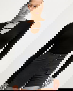 Sisley pantaloni scurți culoarea gri, uni, high waist, 483QL901T