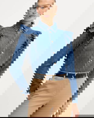 Sisley cămașă din bumbac culoarea bleumarin, cu guler clasic, regular, 53GELQ09N