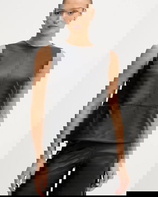 Sisley bluză culoarea negru, uni, 54UKLQ09V