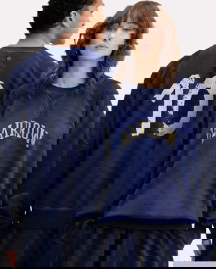 Barrow hanorac de bumbac culoarea bleumarin, cu imprimeu, F5BWUASW026